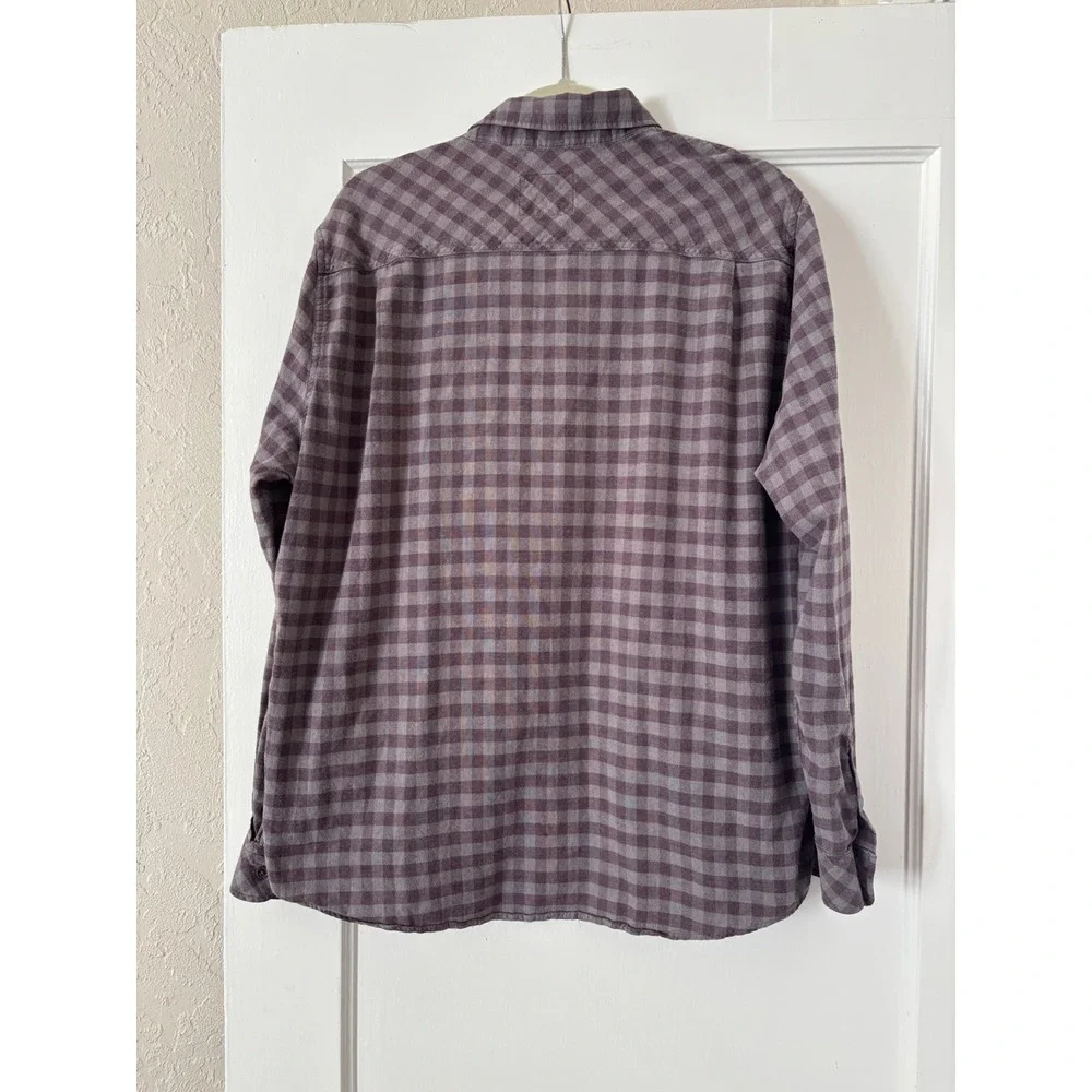 Rails Reid Button Down Shirt Mens Lg Lava Sage Gingham Plaid Flannel RM-146-947B